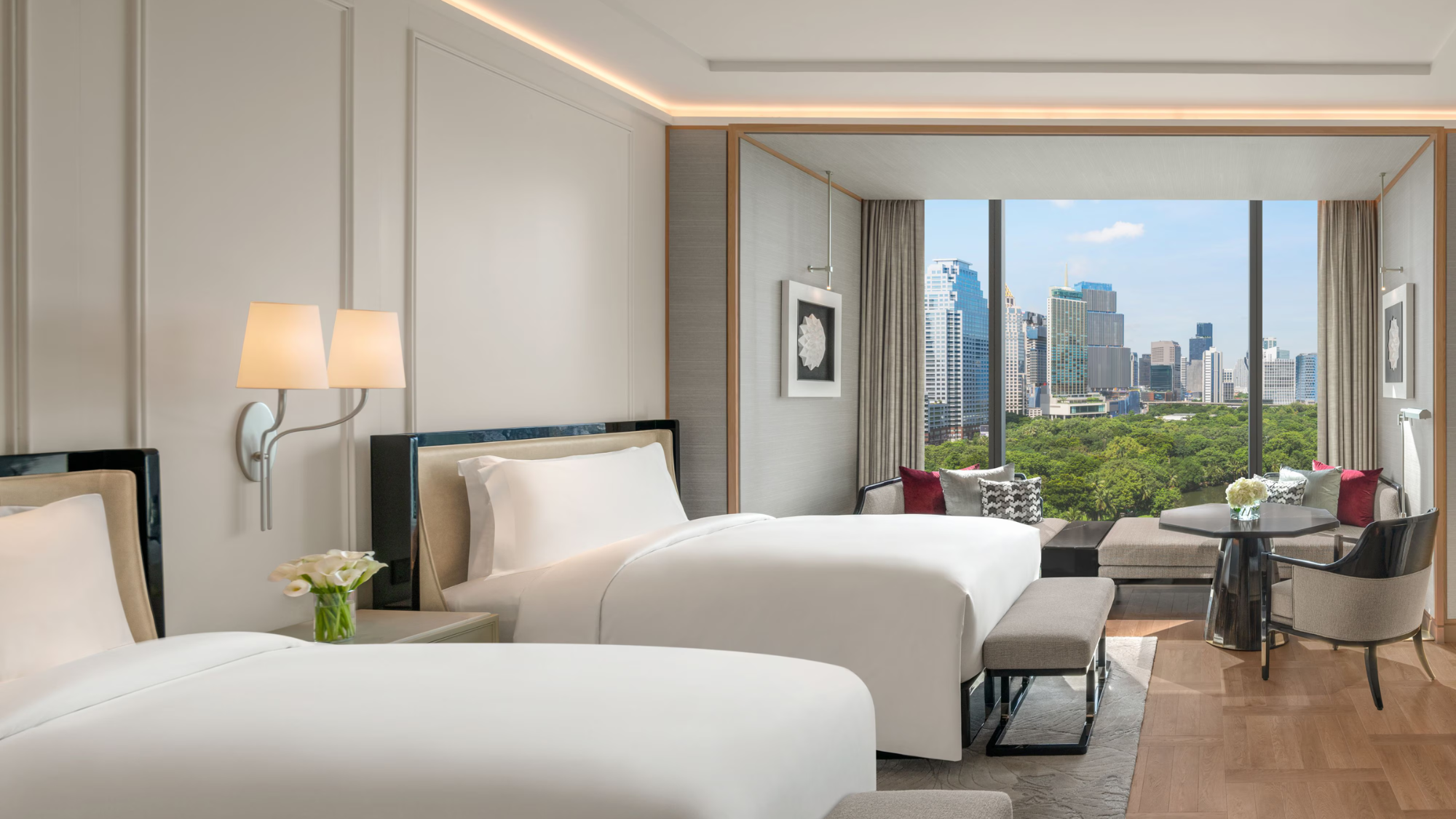 A glimpse at the interiors of a deluxe double room