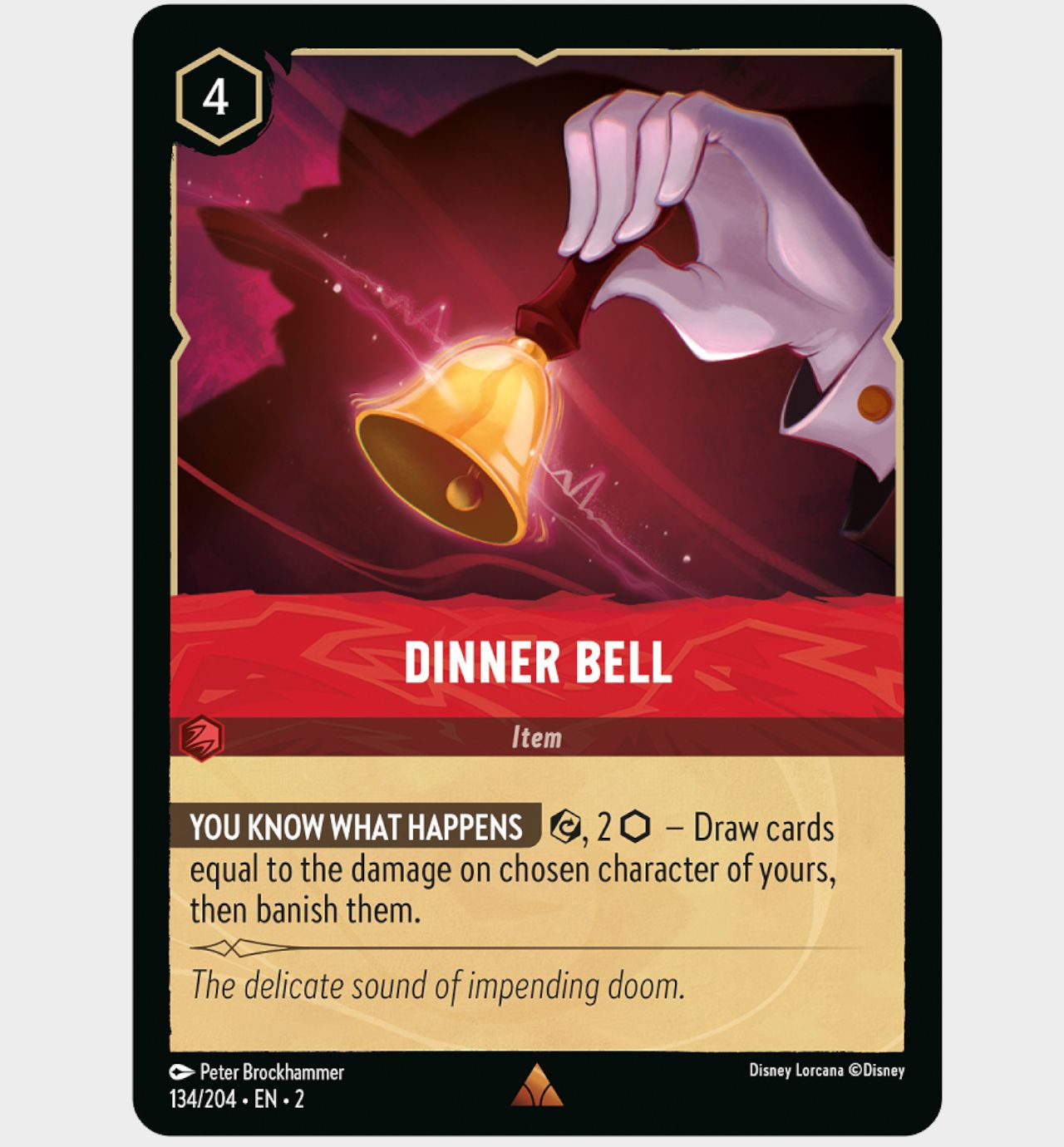Disney Lorcana cards on a plain background