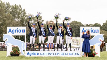 Britain on the 2026 Agria Nations Cup podium