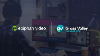 The logos of Epiphan Video and Grass Valley who have joined together.