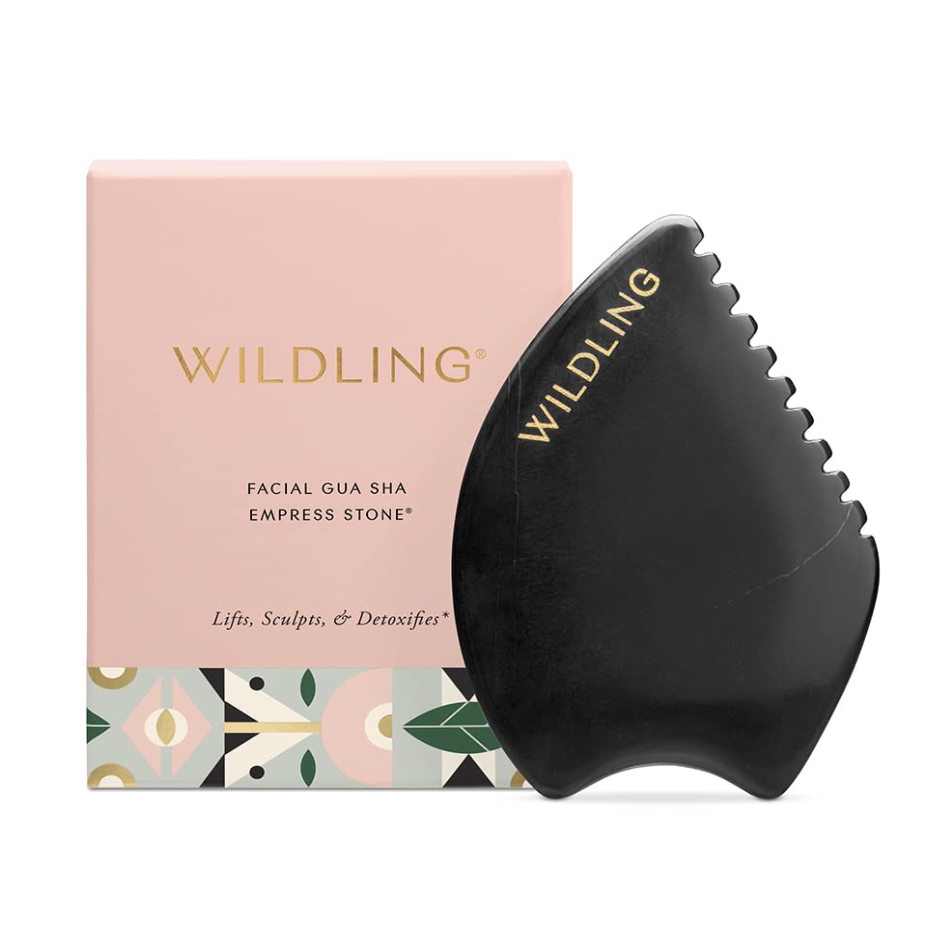 Wildling Empress Stone Gua Sha Facial Stone I Facial Massage Stone to Lift, Plump, Tone + Sculpt I Patented Design Crafted With 100% Authentic Bian Stone