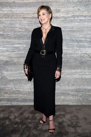 Sharon Stone at Tom Ford AW24 GettyImages-2032413242