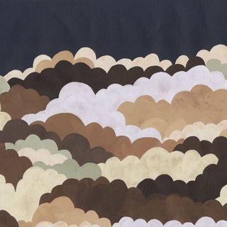 A close up shot of Rebel Walls fun clouds wallpaper