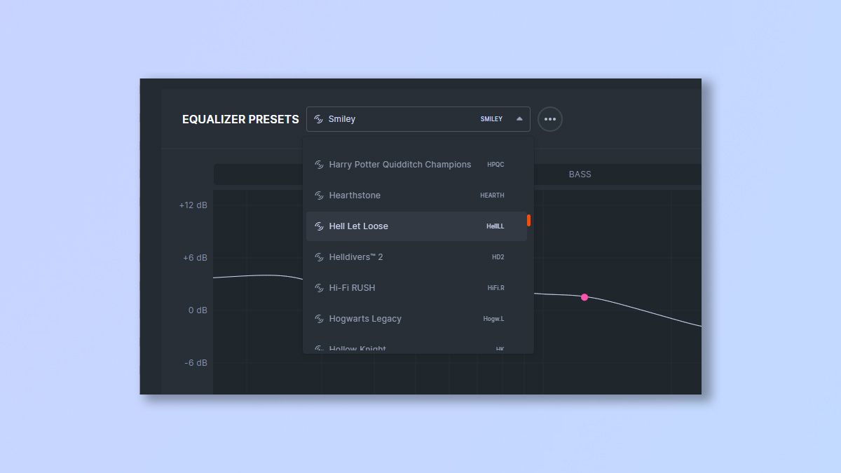 A screenshot of the SteelSeries GG app