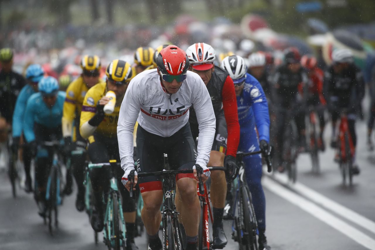 The rain fell throughout stage 5 of the Giro d'Italia