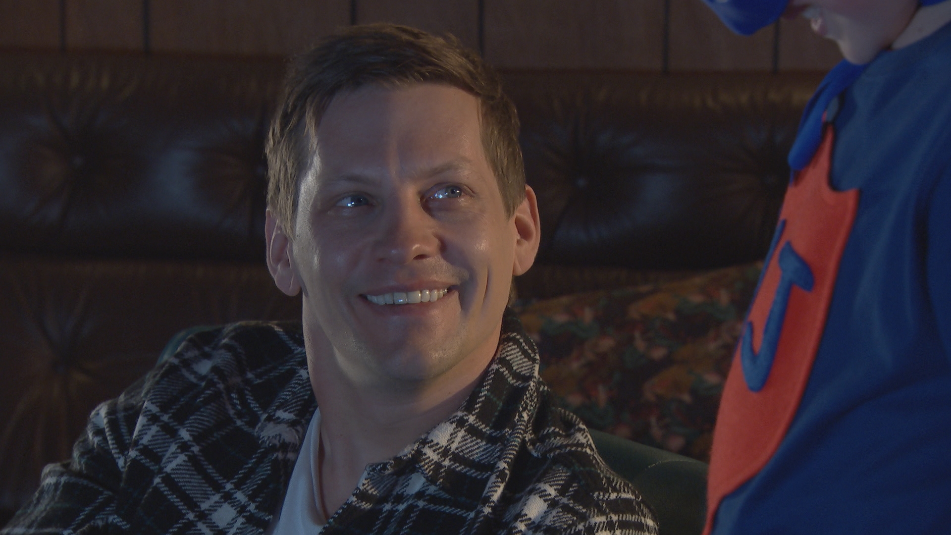 John Paul McQueen with his son Matthew Jesus in Hollyoaks.