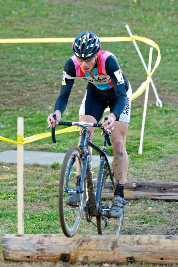 Jeremy Powers hops the logs