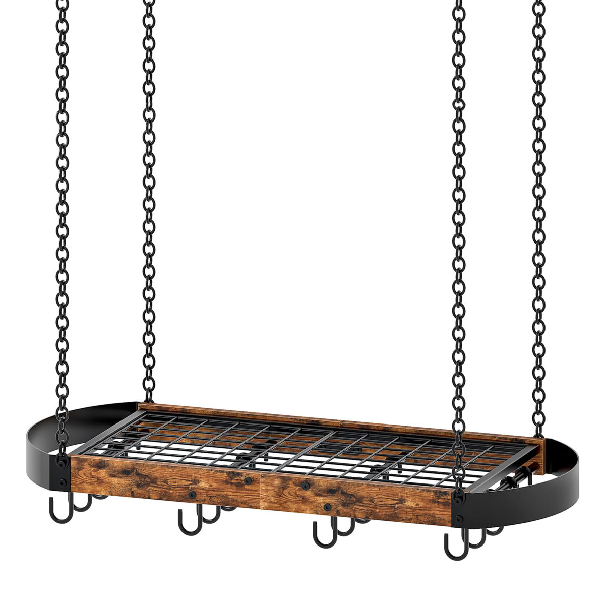 17 Stories 31.7-Inch Hanging Pot Rack | Wayfair