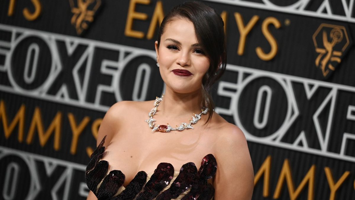 Selena Gomez at the 75th Primetime Emmy Awards held at the Peacock Theater on January 15, 2024 in Los Angeles, California.