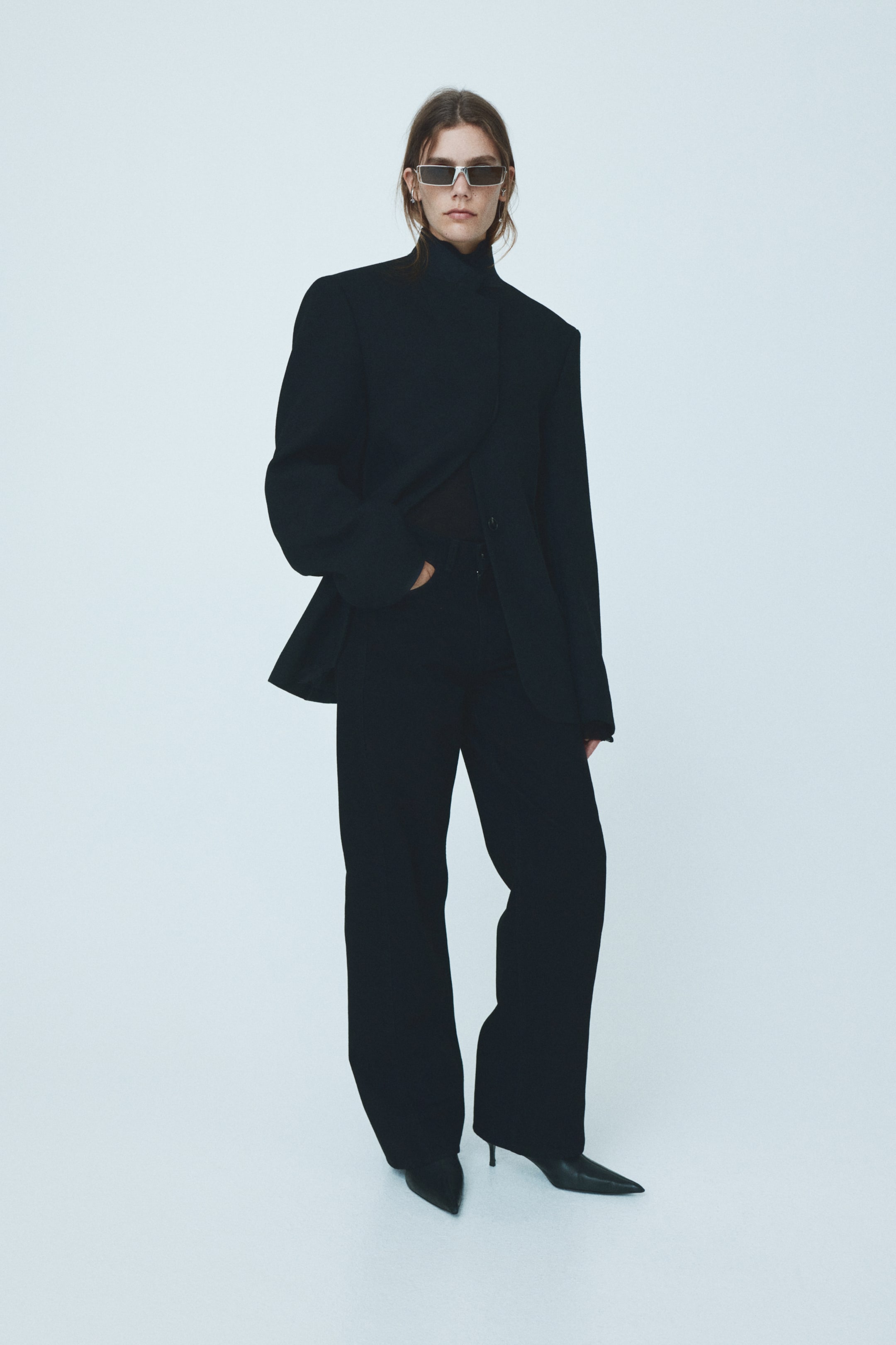 Wide-Leg Jeans - Black