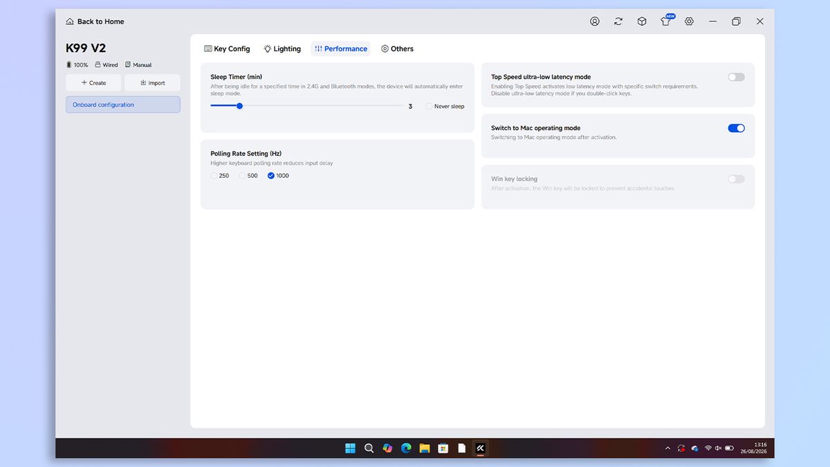 MCHOSE M HUB software screenshot