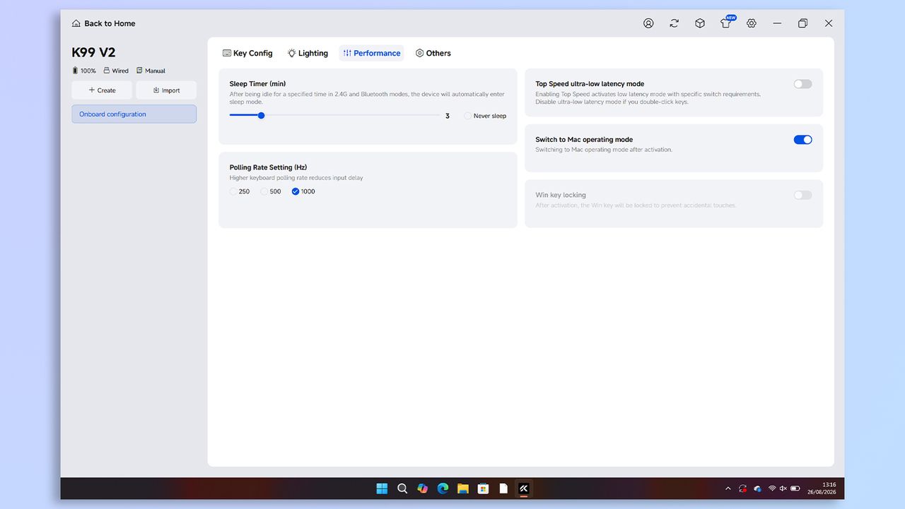 MCHOSE M HUB software screenshot