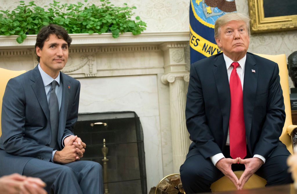 Justin Trudeau and Donald Trump.