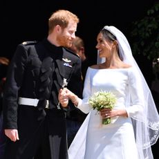 Prince Harry and Meghan Markle on their wedding day