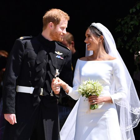 Prince Harry and Meghan Markle on their wedding day