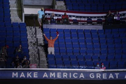 A section of the audience at Trump's Tulsa rally.