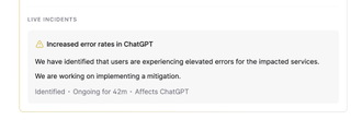 ChatGPT outage