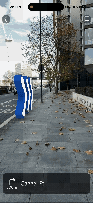 Google Maps Live View in action