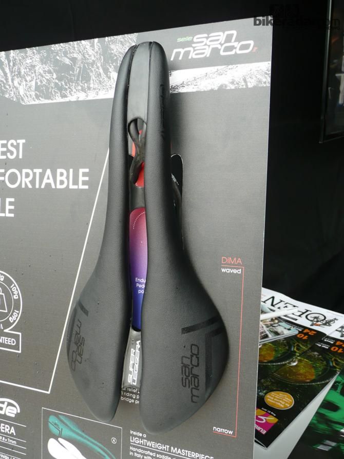 San Marco are taking weight seriously with the new Aspide Super Leggero saddle, all of which have their individual weight (guaranteed below 109g) written on the base