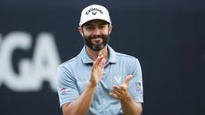 Adam Hadwin clapping during round one of the 2022 US Open