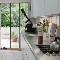 kitchen with white walls and gas cooktop