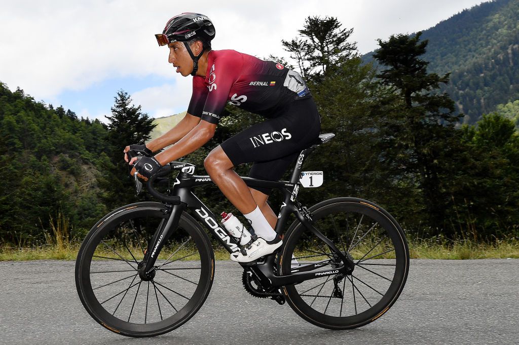 SARRANCOLIN FRANCE AUGUST 03 Egan Bernal of Colombia and Team Ineos during the 44th La Route dOccitanie La Depeche du Midi 2020 Stage 3 a 1635km stage from Saint Gaudens to Col de Beyrde 1417m RouteOccitanie RDO2020 on August 03 2020 in Sarrancolin France Photo by Justin SetterfieldGetty Images