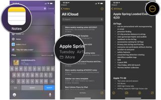 How to invite people to make changes to notes on iPhone by showing: Launch Notes, select a note to share, tap the ... button in the upper right corner