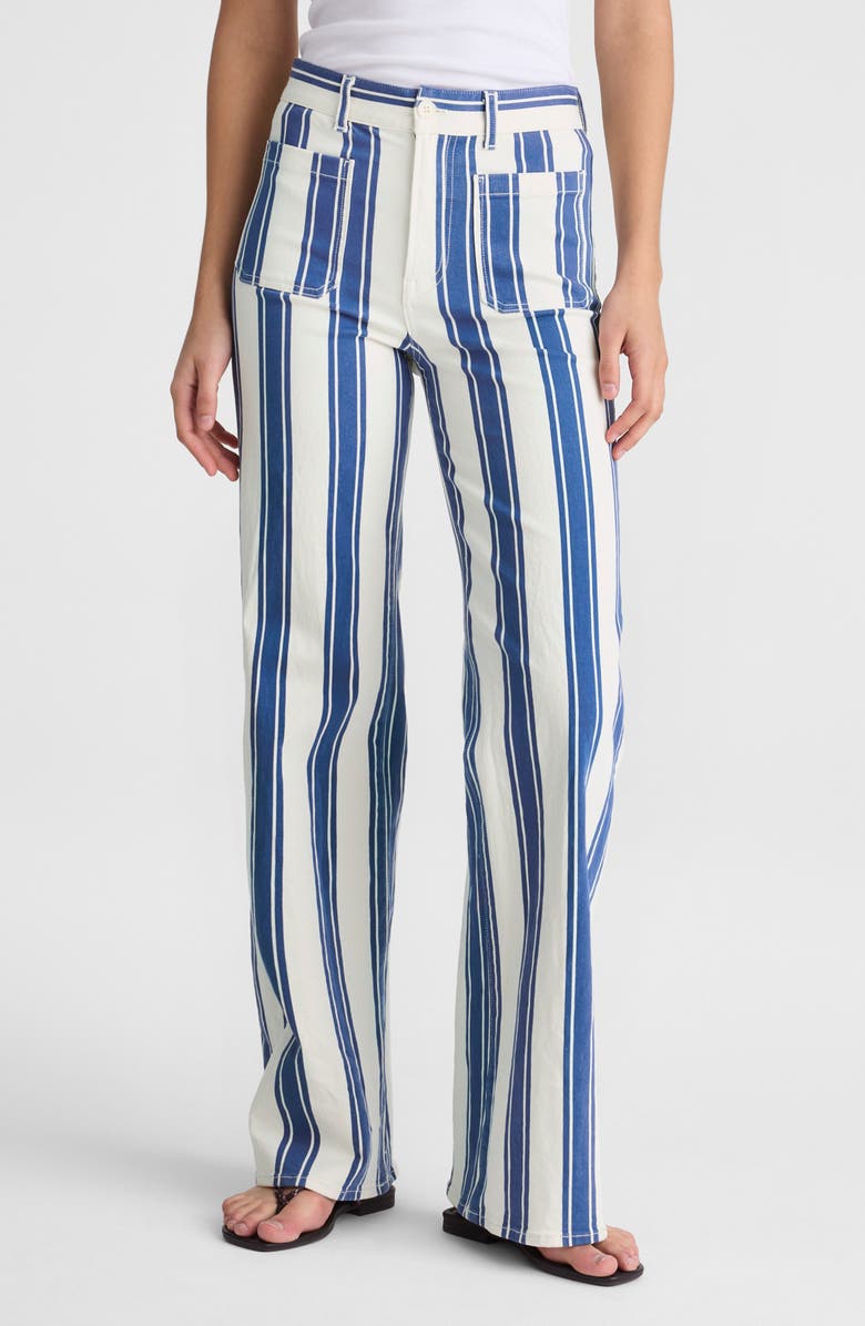 The Emmy Stripe Patch Pocket Wide Leg Pants