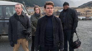 Tom Cruise, Simon Pegg, Rebecca Ferguson and Ving Rhames in Mission Impossible Fallout