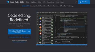 Visual Studio Code website screenshot