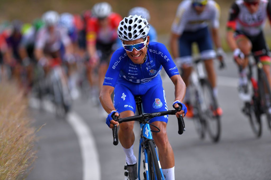 Amaro Antunes, pictured here at the 2021 Volta ao Algarve, has been handed a four-year doping ban