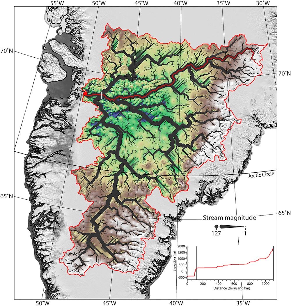 rivers beneath ice in greenland