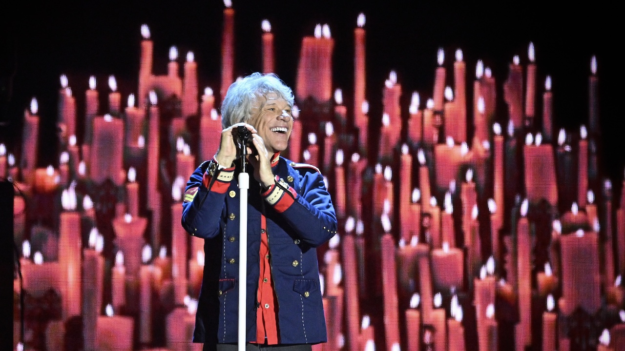 Jon Bon Jovi onstage at Wembley Stadium on September 04, 2026