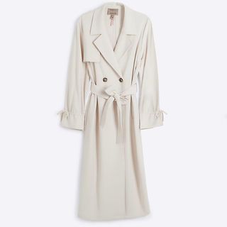 white/cream trench coat from River Island