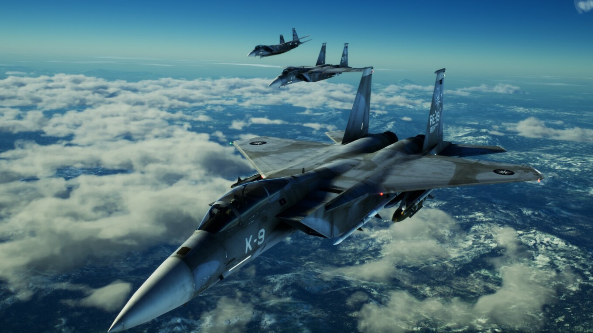 A trio of jets in Project Wingman.