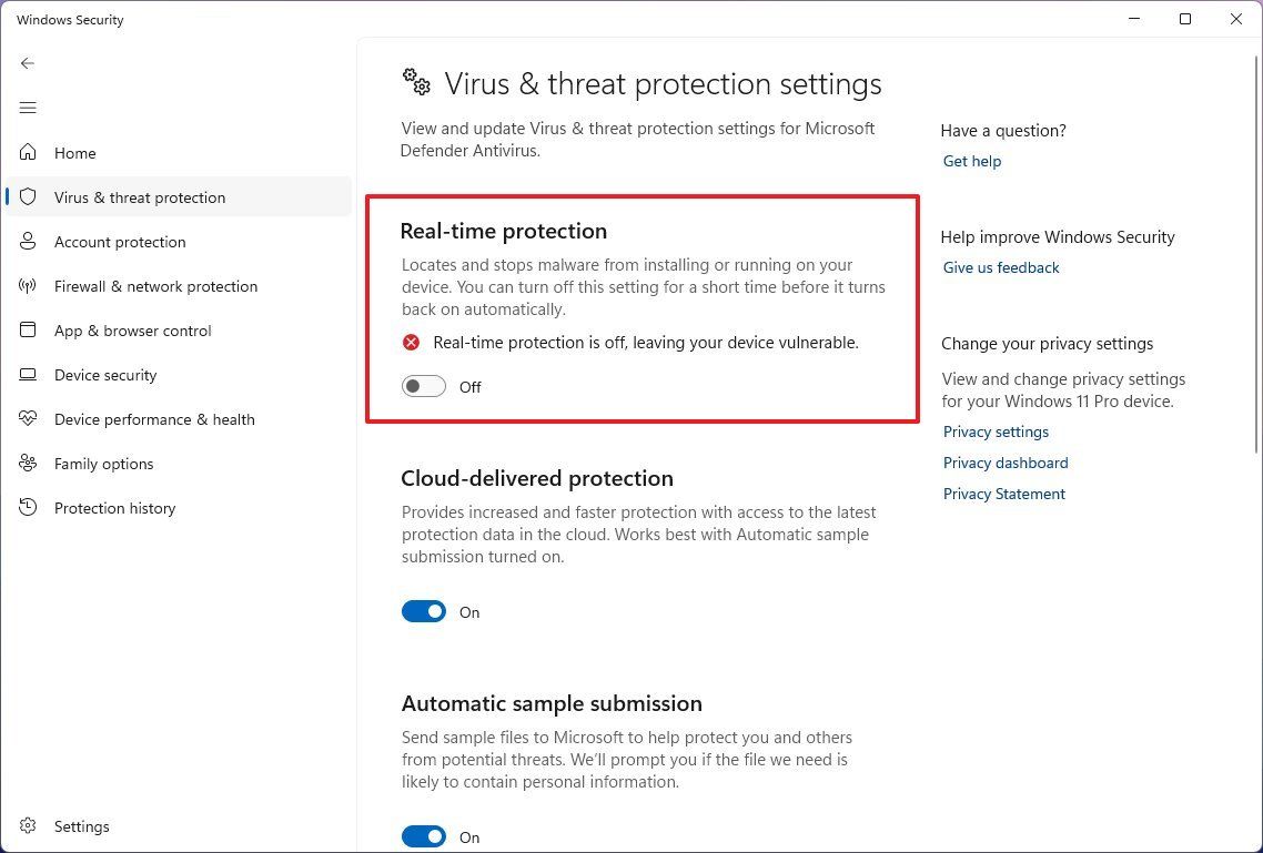 How to get started with Microsoft Defender Antivirus on Windows 11 ...