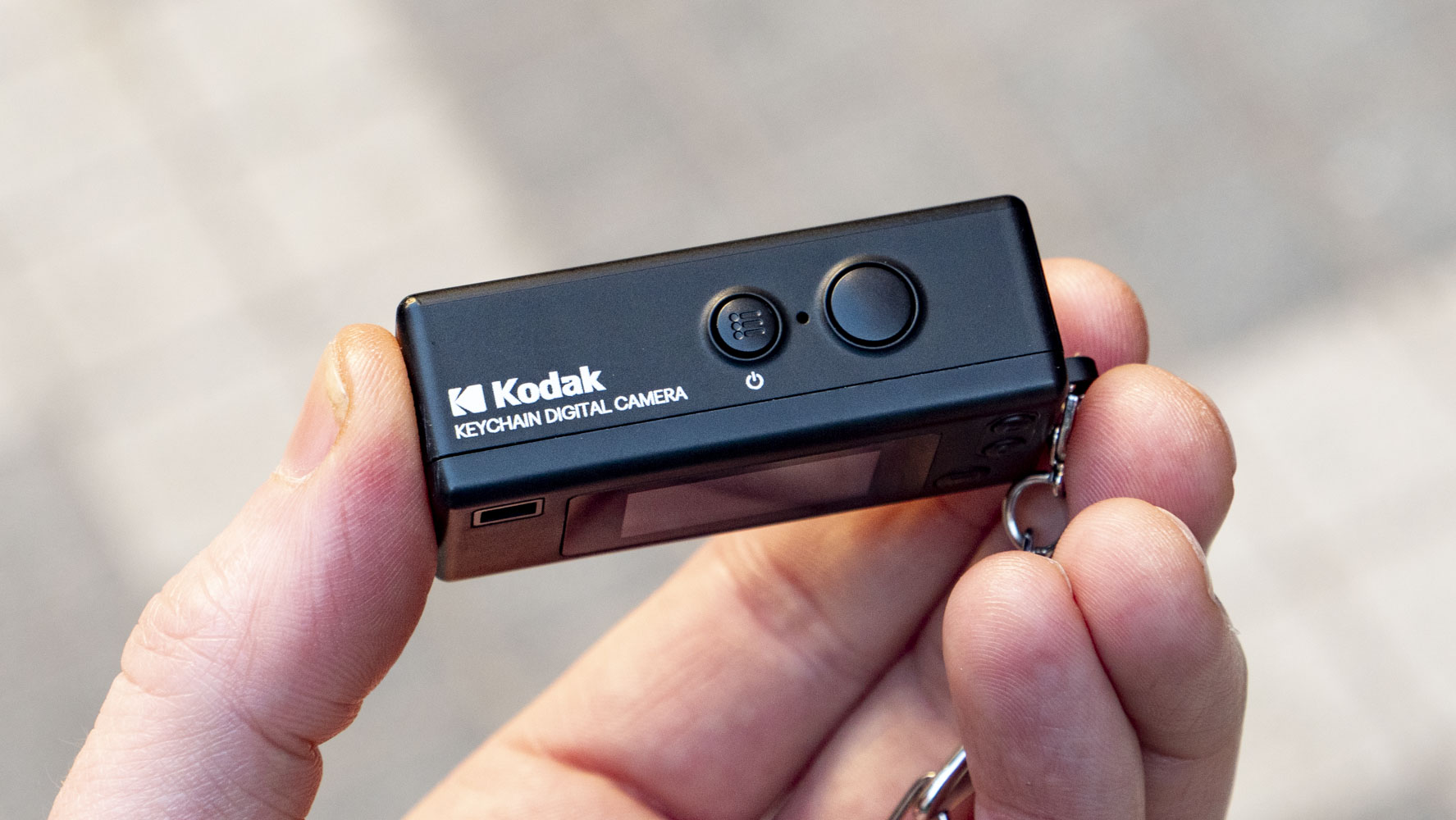 Top buttons of the Kodak Charmera compact camera