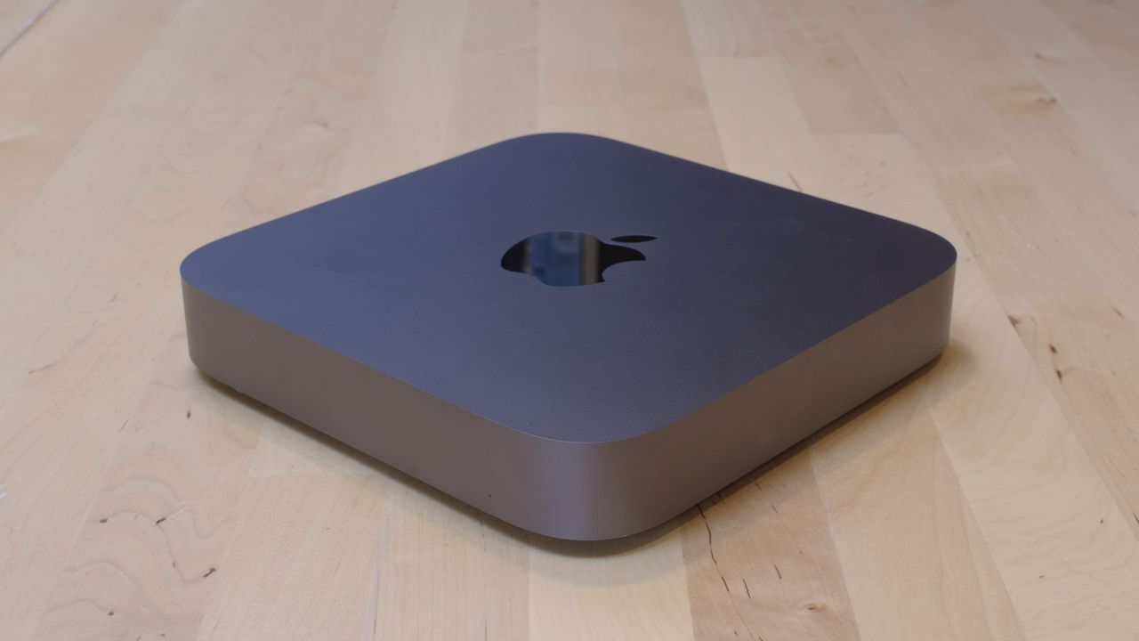 The Apple Mac Mini (2018) from an angle