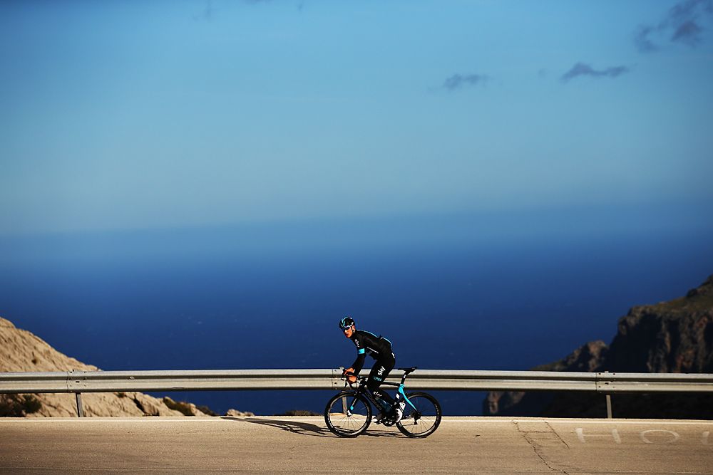 Danny van Poppel (Team Sky) riding in Mallorca