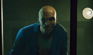 Vampire: the Masquerade Bloodlines 2 - The decidedly creepy NPC Tolly stares at the camera
