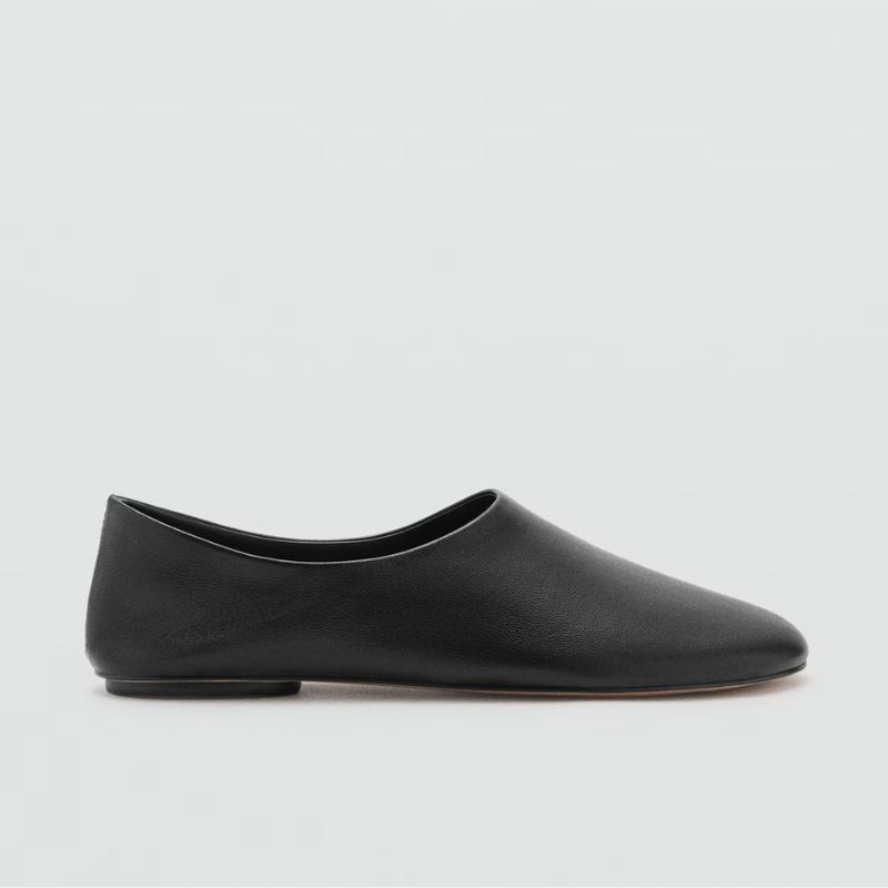 Mango , Leather Flat Shoes