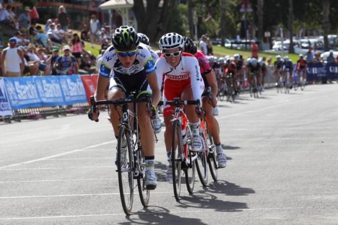 Shara Gillow (Orica - AIS) leads a small break