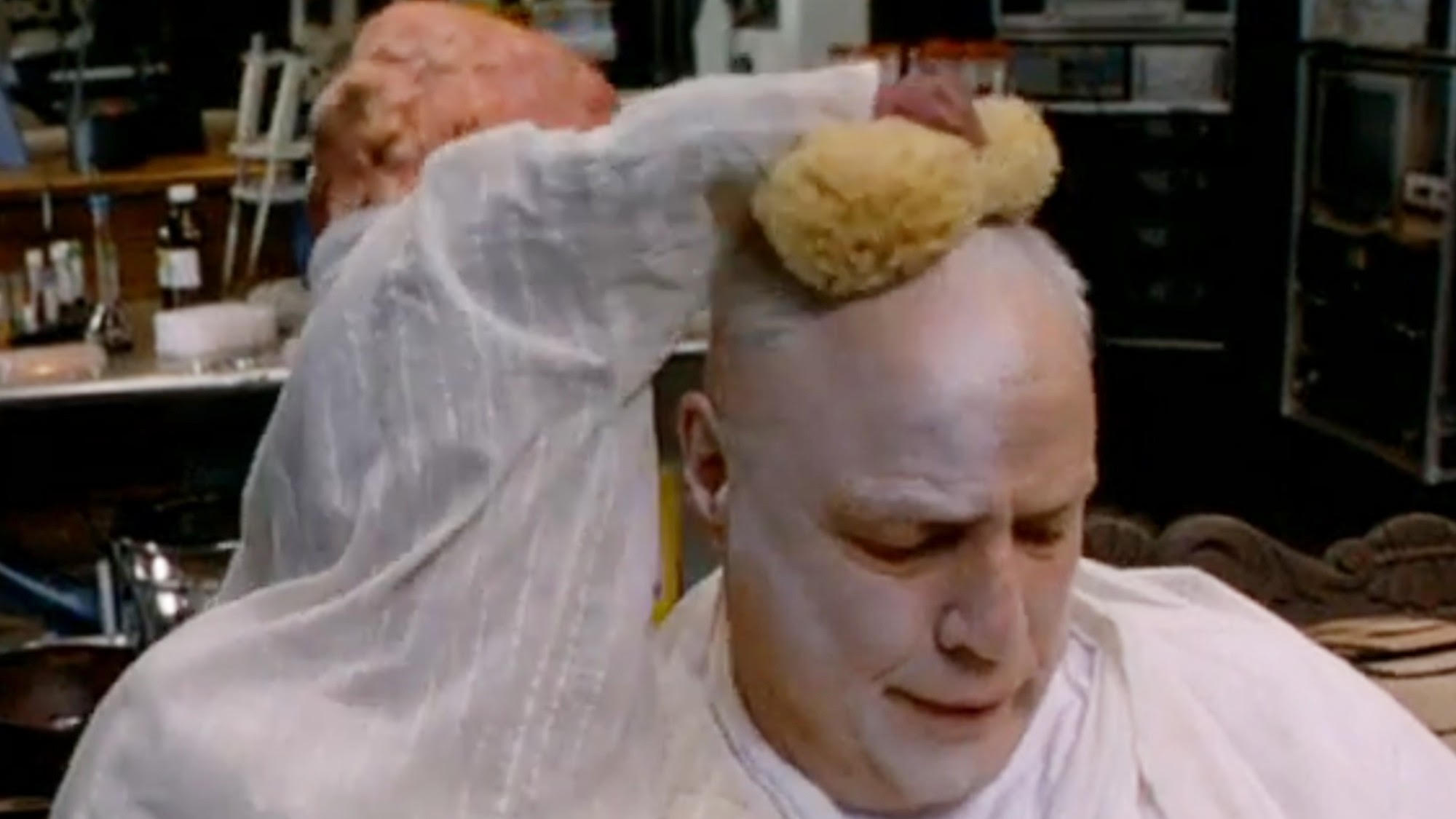 Marlon Brando getting his head sponged in The Island of Dr. Moreau