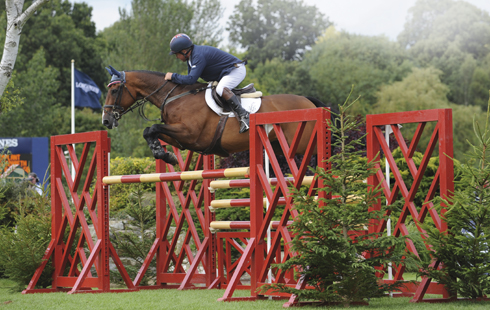 Geoff Billington riding Uppercut 11 at Royal Internaional Horse Show at Hickstead
