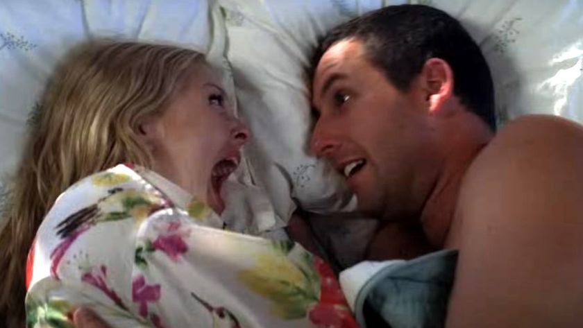 Drew Barrymore and Adam Sandler in 50 First Dates.