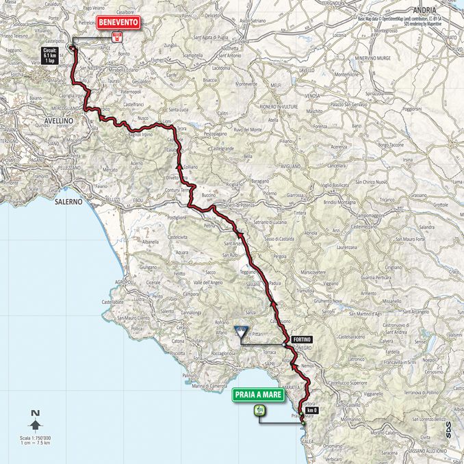 Giro d'Italia 2016: stage 5 map
