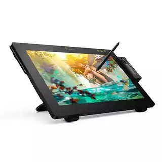 Best drawing tablets; the Xencelabs Pen Display 24 with a levitating stylus touching it.