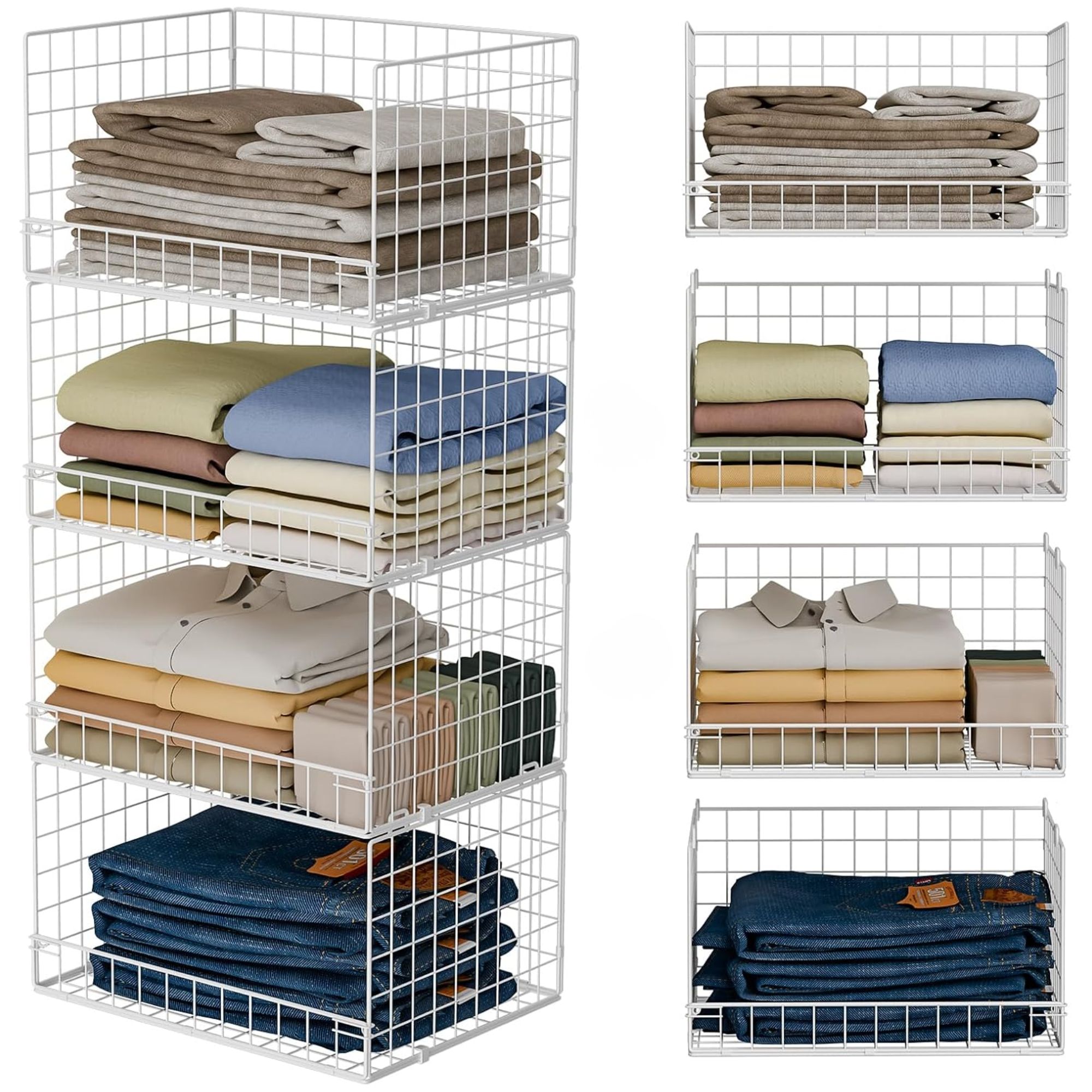 Yociyoga 4-Tier Stackable Closet Organizers