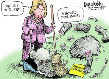 Political cartoon U.S. Hillary Clinton Benghazi GOP