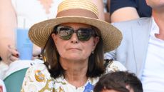 Carole Middleton during day nine of the 2026 Wimbledon Tennis Championships at All England Lawn Tennis and Croquet Club on July 07, 2026